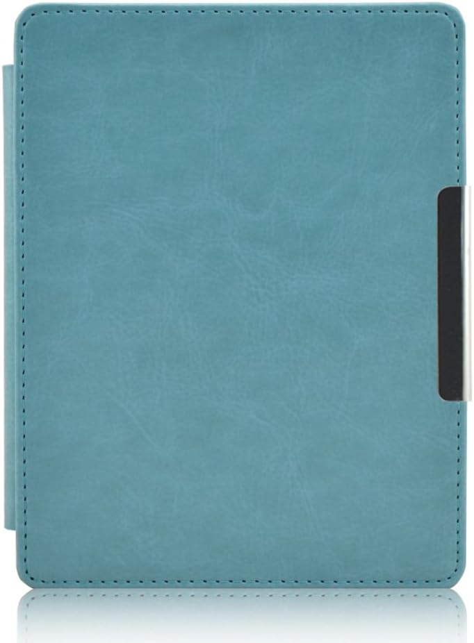 Magnetic Magnet Ultra Slim Thin Leather Cover Sleeve Case with Auto Wake Sleep Mode for eReader eBook Kobo Aura (NOT fit KOBO Aura HD) (Light Blue)