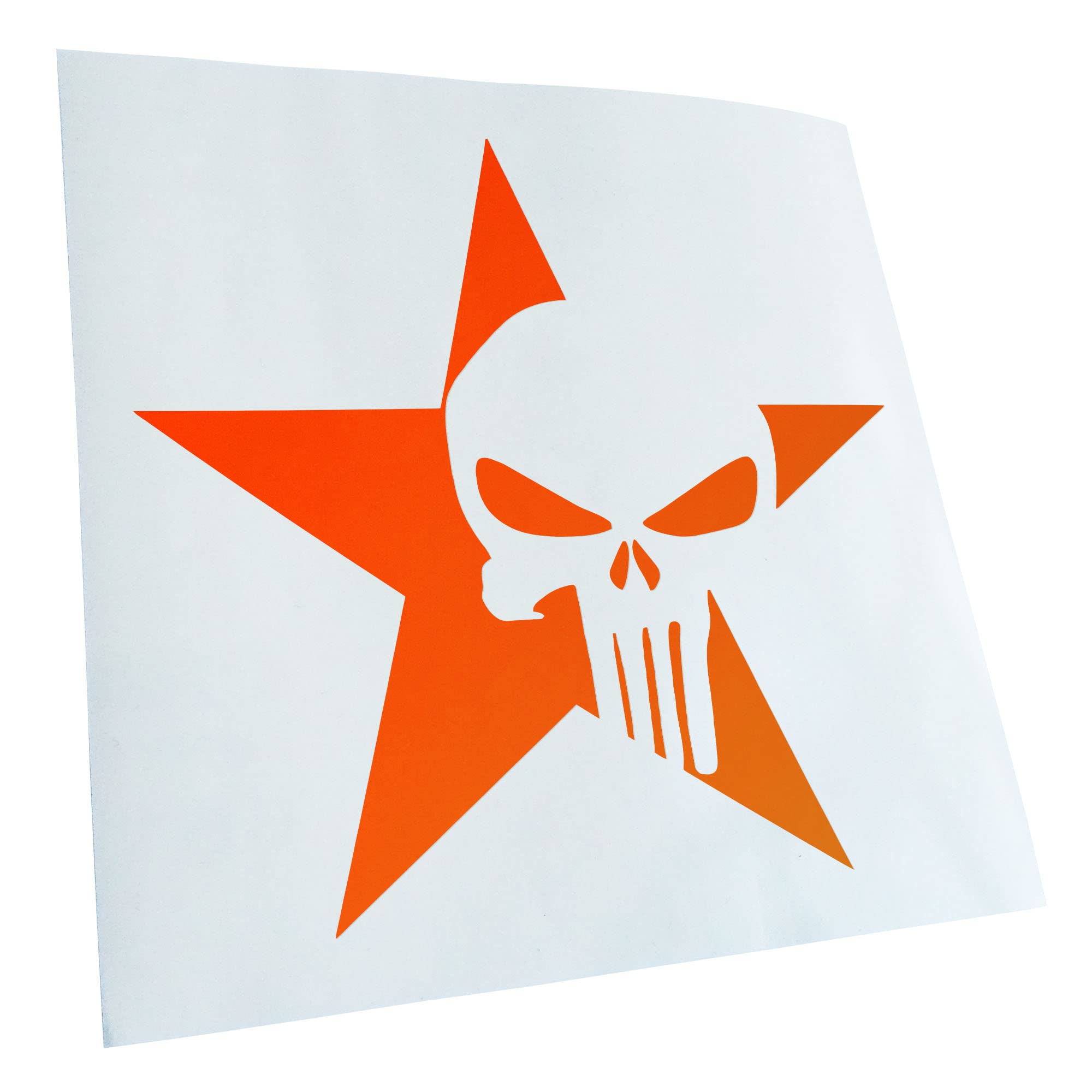 Kiwistar - Car Sticker - US Punisher Star Star Sticker for Car, Laptop, Bicycle, Truck, Motorcycle Multicolor JDM Decal Racing