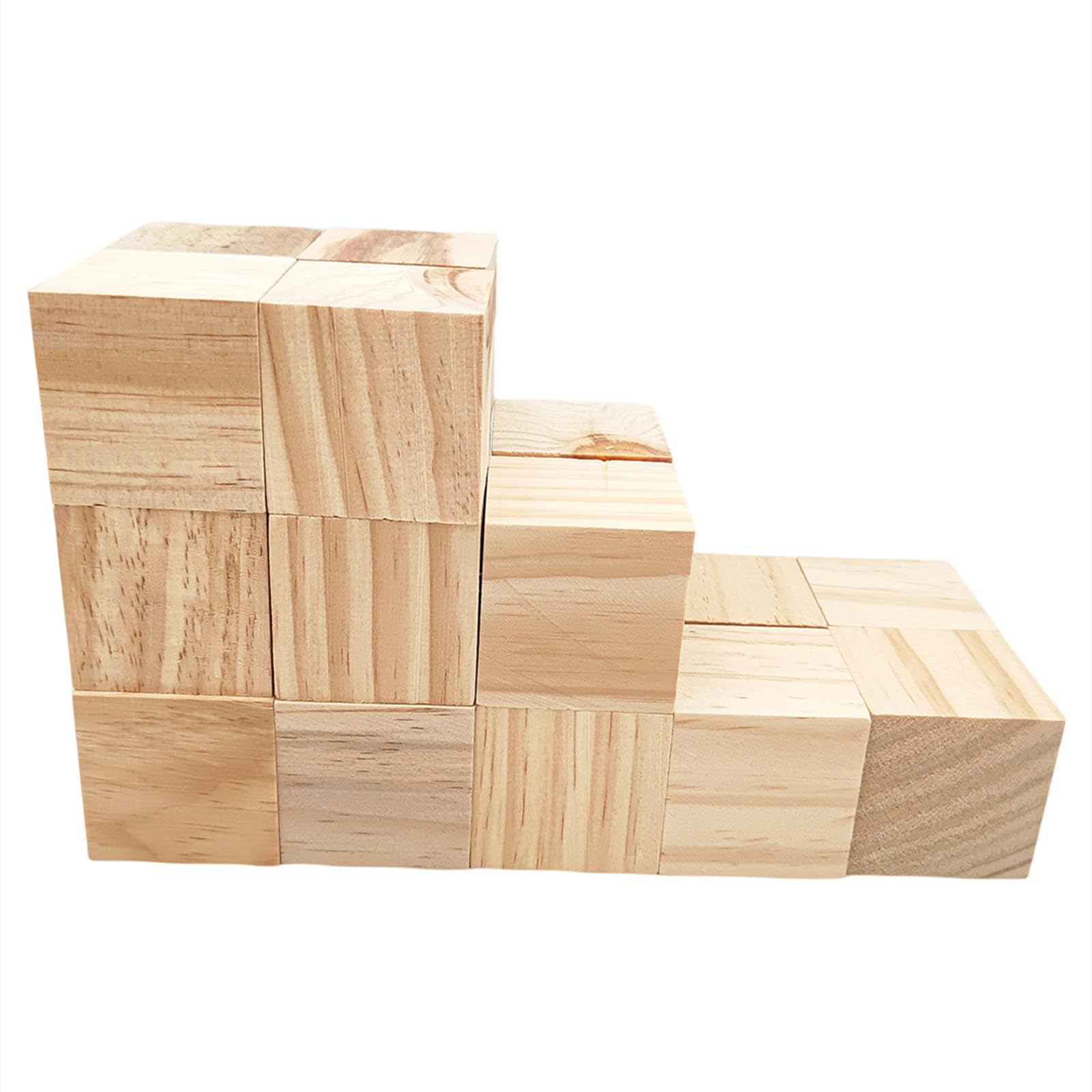 Wooden Cubes 5cm/20pcs, Unfinished Square Wood Blocks Natural Wooden Blocks for Crafts, Carving and DIY Projects