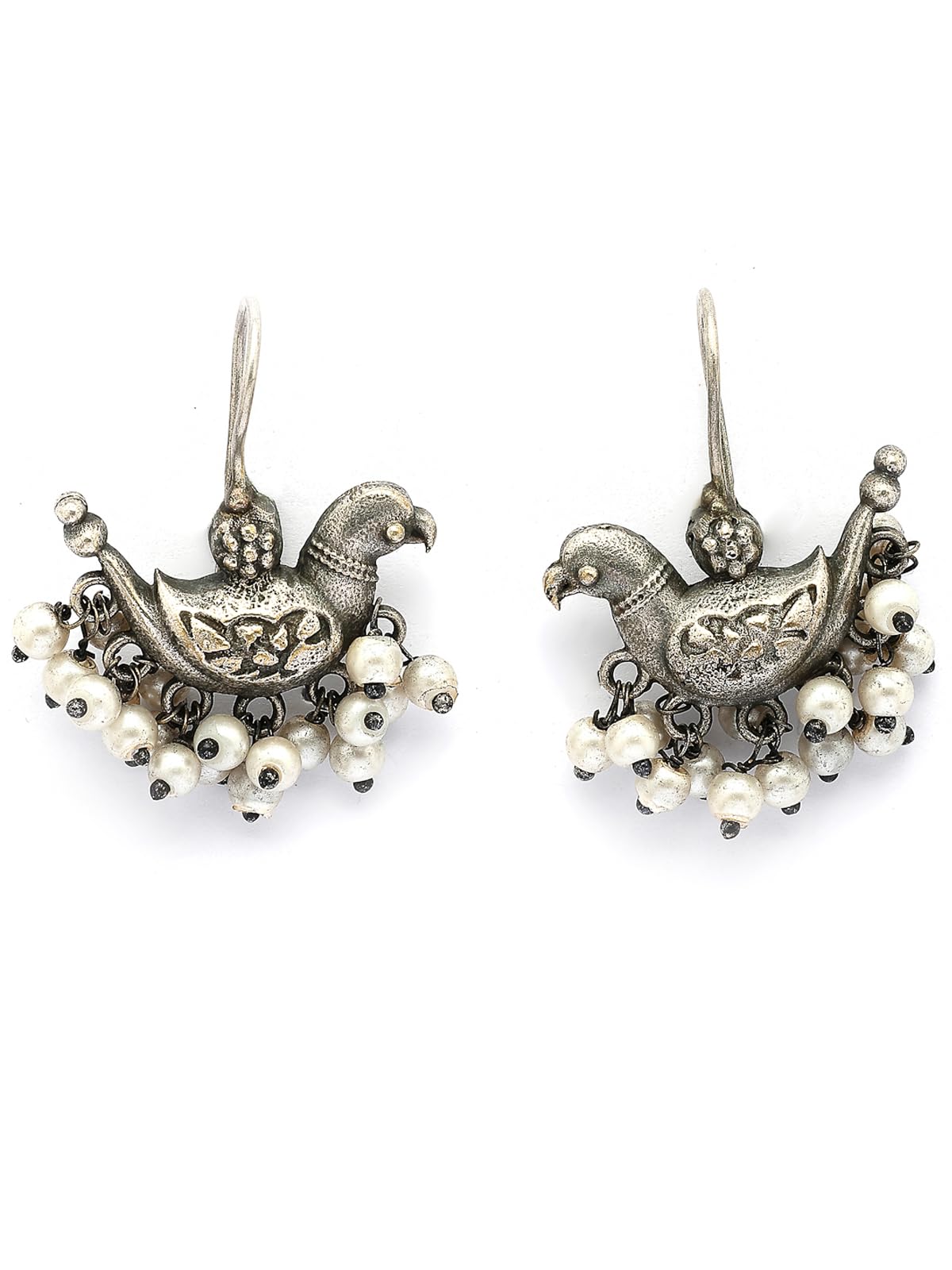Attractive Trendy Style Oxidised Silver Plated with Beads Motif Dangle Earring Jewellery For Women & Girls|Pair of 1|Gifts for Wife Girlfriend Mother Sister|E107325-image-19