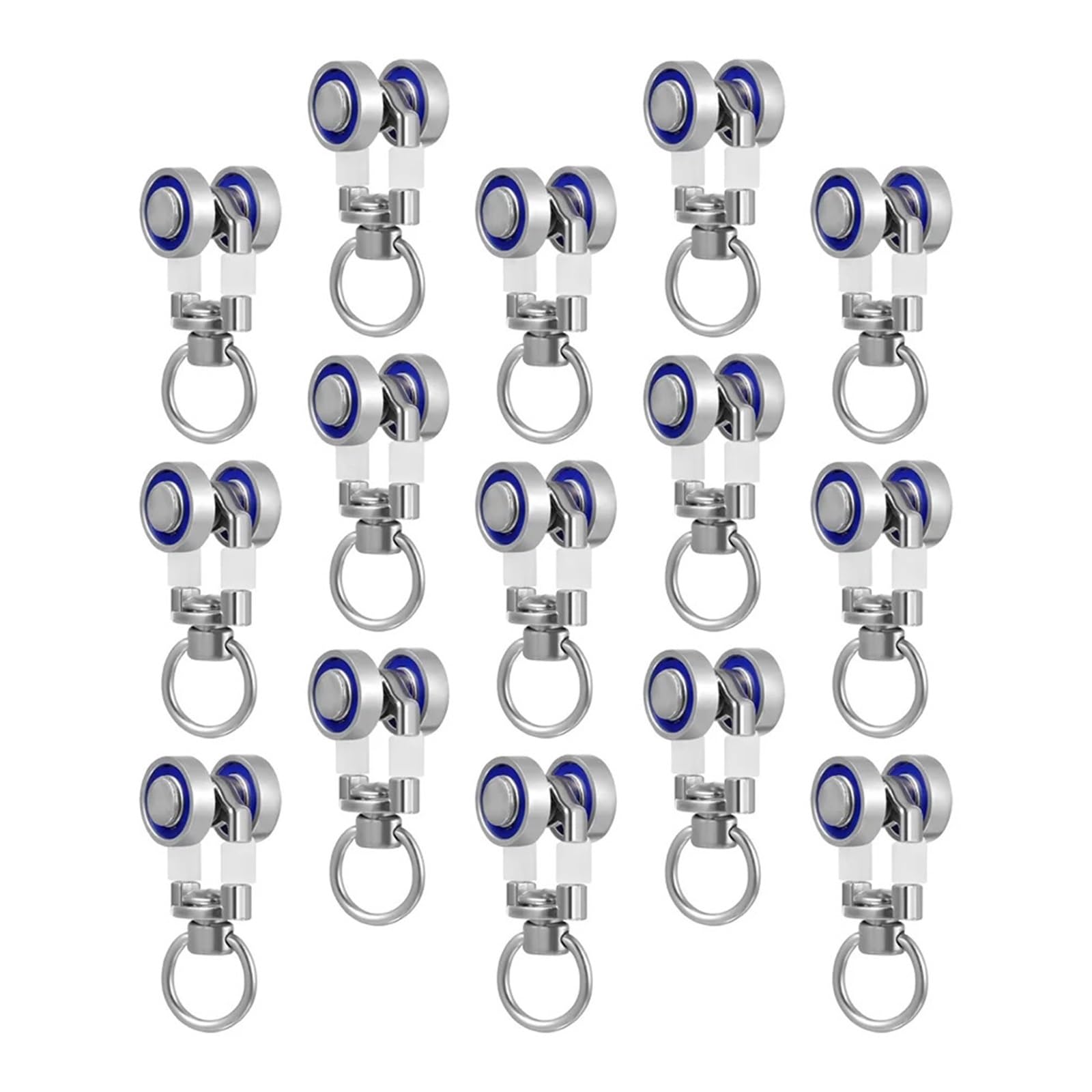 Curtain Glider Hooks, Curtain Track Rollers 10PCS Metal Bearing Sturdy Stainless Steel Gliders Accessories