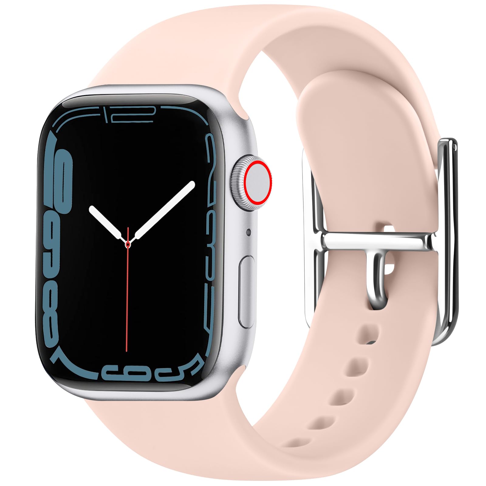 Meliya Silicone Watch Strap Compatible with Apple Watch Series 10 9 8 7 6 5 4 3 2 1 SE Ultra, Waterproof Band for iWatch