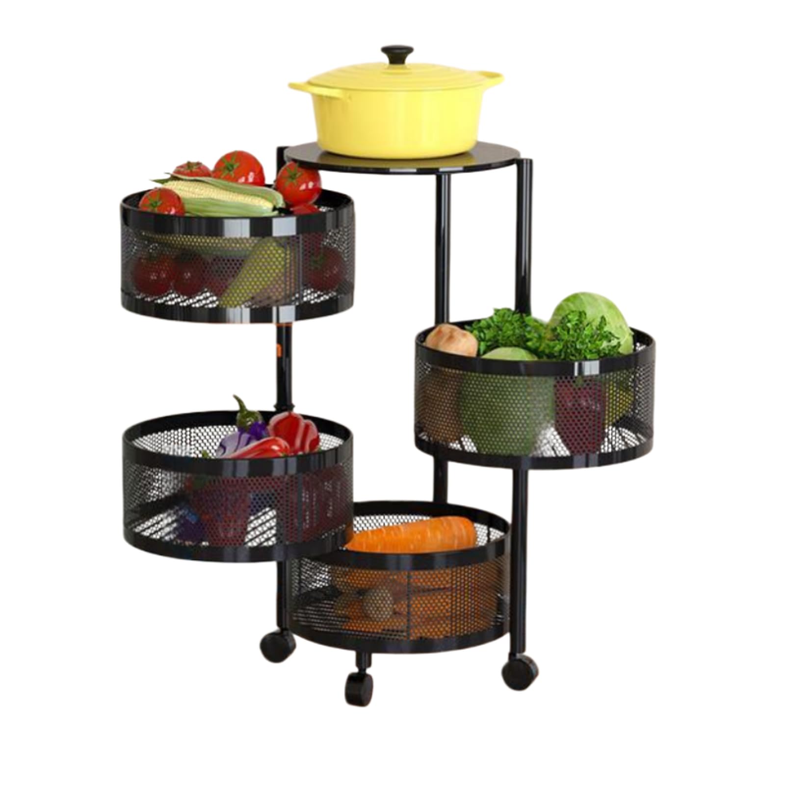 Panier de rangement de cuisine à roulettes pour organiser vos repas en famille