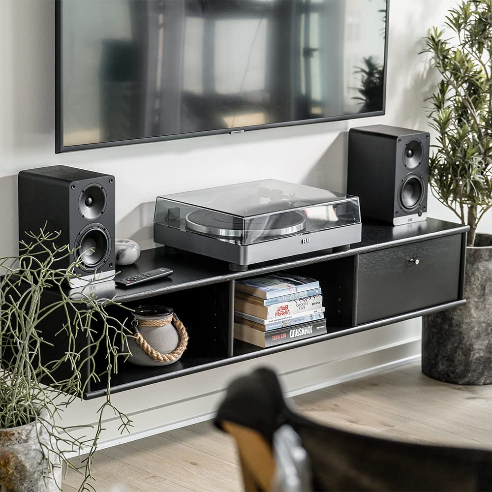 ELAC Kompakt Lautsprecher Debut ConneX DCB41, Boxen für Audiowiedergabe via HDMI, USB, Phono & Bluetooth, exzellenter Klang & hochwertiges Design, 1 Aktivlautsprecher-Set, Schwarz