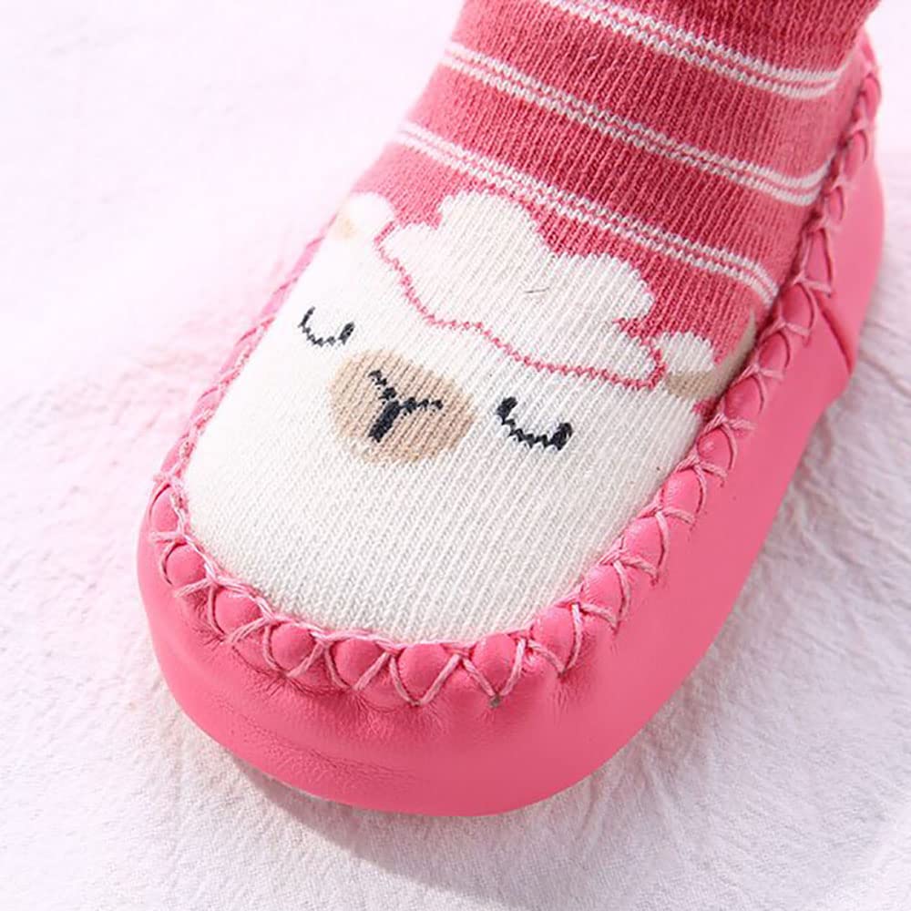 FedMois 3 Pairs Baby boys Girls Non-Skid Indoor Slipper Shoes Socks — view 4