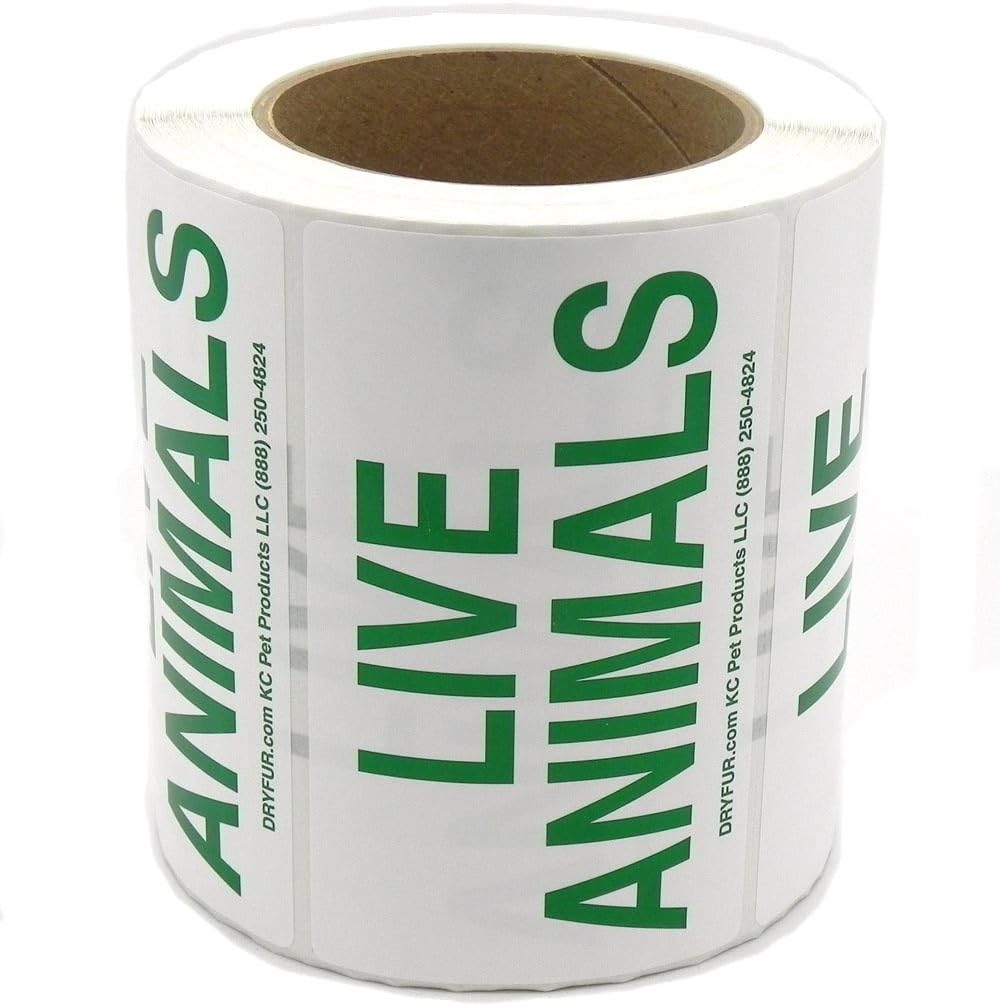 Amazon.com : DryFur 500 Roll Live Animal Shipping Labels - Quality pet ...