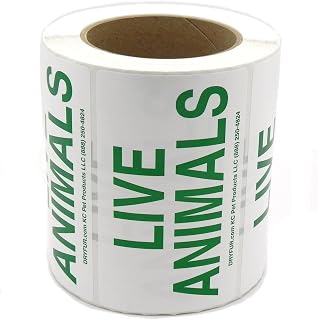 DryFur 500 Roll Live Animal Shipping Labels - Quality pet Airline Stickers