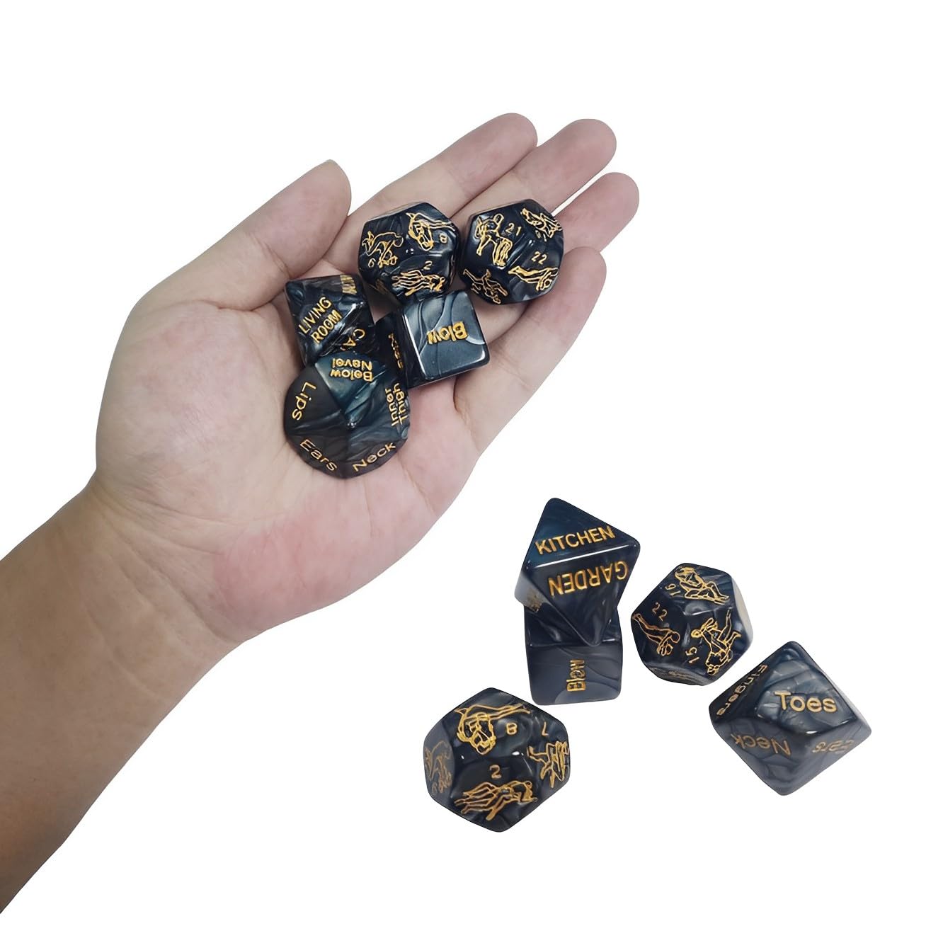 Amazon.com: Woonsoon 5pcs Sex Dice for Adult Couples - Black