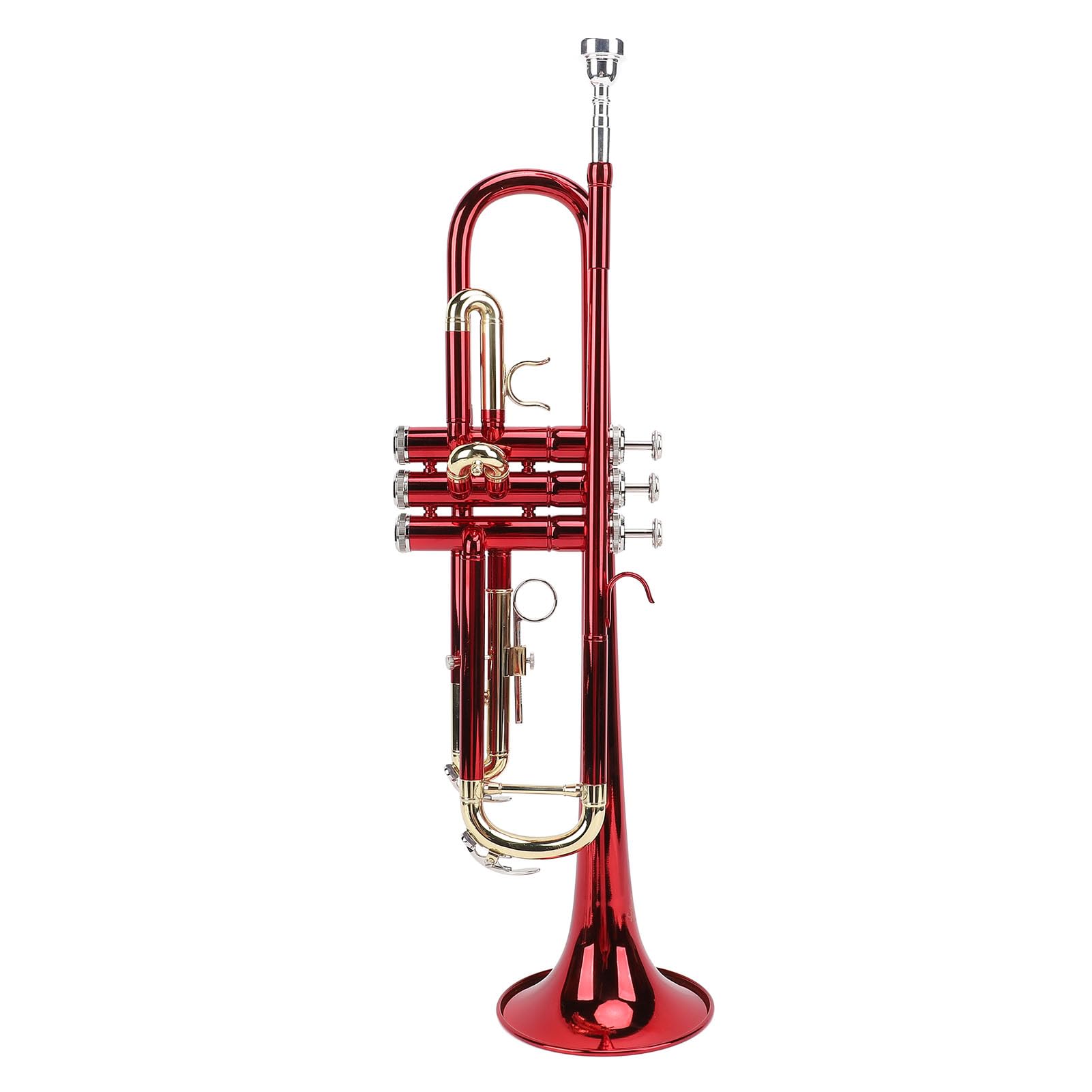 Generic Tromba, Tromba per Principianti Strumento a per Studenti in Ottone con Bocchino Lucidato a Diamante, Valvole Antiruggine in Ottone Ni Scivolo Flessibile con Custodia per