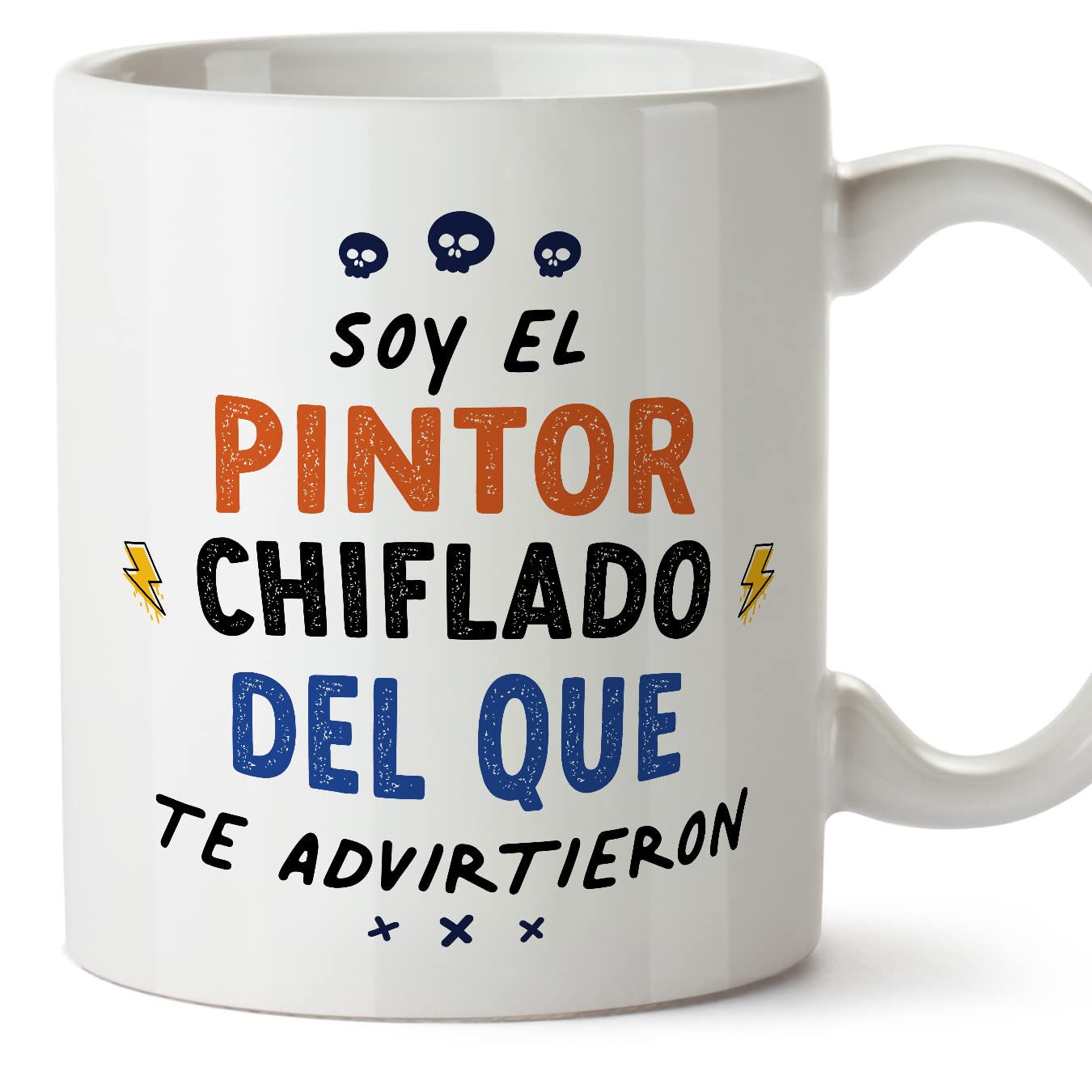 MUGFFINS Painter Man Mug - in Spanish - Todos te advirtieron - Funny Gift for Colleagues - Ceramic 11oz Mug