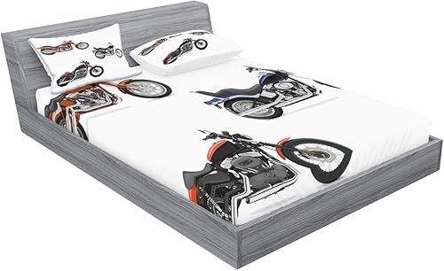 Miniatura 328 de Ambesonne - Juego de sábanas bajeras y fundas de almohada, diseño clásico botánico, plantas de jardín vintage, juego de 3 piezas con estampado