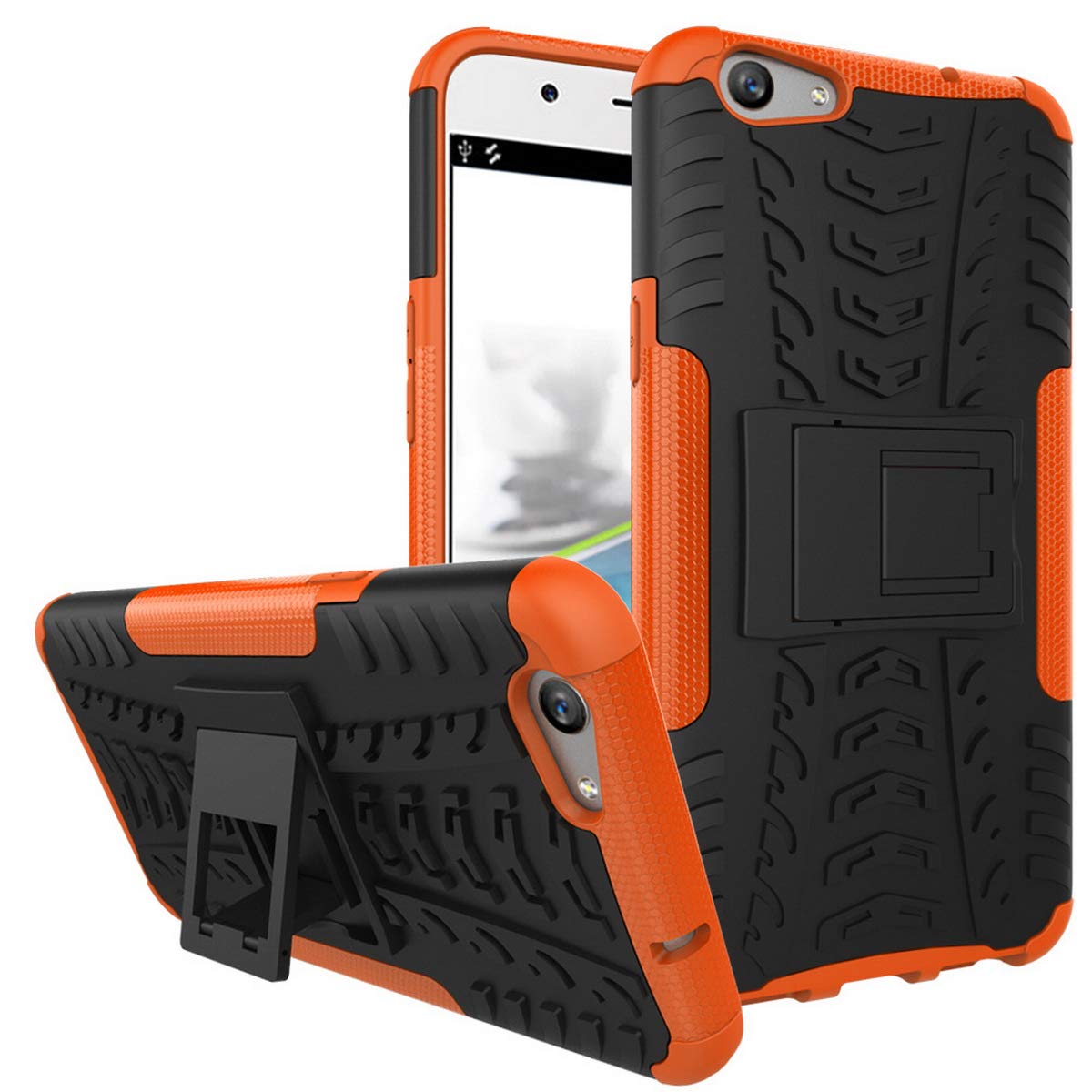 OPPO F1s Case,Heavy Duty Rugged Hybrid Armor Dual Layer Hard Shell Tyre Textured Cover for OPPO F1s(Display Size 5.5 inch)