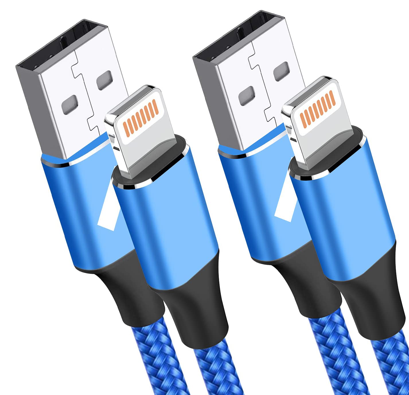 [Apple MFi Certified] iPhone Charger Cable (6FT 2Pack) Lightning Cable 6 Foot Nylon iPhone Charger Fast Charging Cord USB for iPhone 13/12/11 Pro/X/Xs Max/XR/8 Plus/7/6/6s/SE/5c/5s/5 iPad Air/Mini