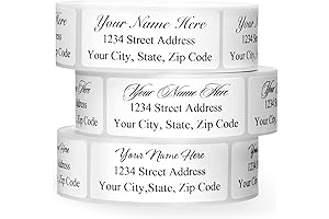 70 to 1000 White Return Address Labels Stickers for Envelopes