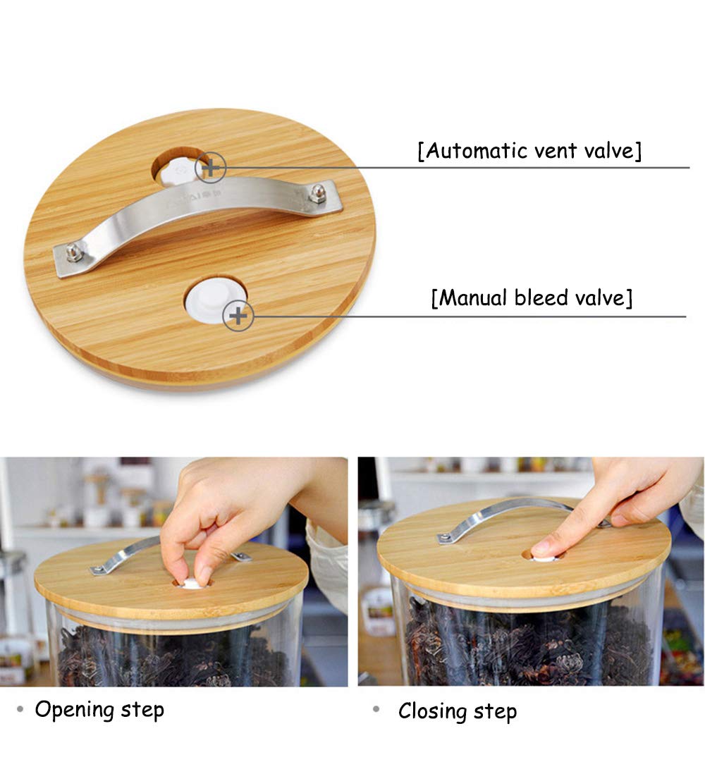 Contenitore Contenitori Alimentari, Barattoli di Vetro, Ermetico, Vasetti di Conservazione per tè Erbe Spezie Zucchero Contenitori per Alimenti Durevole, 5000ml