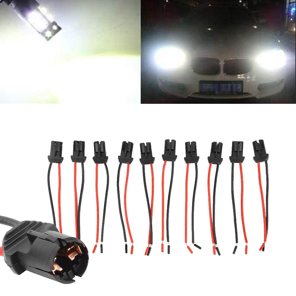 Łącznik uchwyt lampy, 10 szt. T10 gumowy samochód ciężarówka łódź klin żarówka żeńskie złącze lampa uchwyt gniazdo LED podstawa