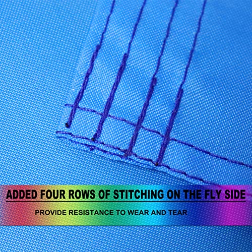 Heavy Duty Honduras Flag 3x5 Ft, Longest Lasting Oxford Nylon 210D | Embroidered Five Stars | Four Rows Stitching Fly Ends|Honduran National Flags Decoration Gift Yard House Banner by Omnisexual - Used condition - Image 5