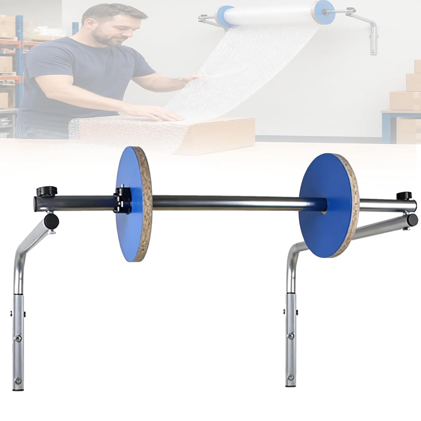 Distributeur De Rouleau De Film À Bulles, Support Mural De 40 Cm, Facile À Installer, Fabriqué En Acier Laminé À Froid Industriel Épais Pour Lemballage, Le Déménagement Et Lexpédition. Protection