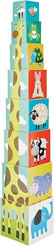 Miniatura 1 de Kidoozie Cubos Stack N' Learn construye una jirafa de 30 pulgadas con estos coloridos cubos de aprendizaje para mayores de 2 años. Apila, anida,