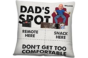 Dad's Spot Personalized Photo Pocket Pillowcase