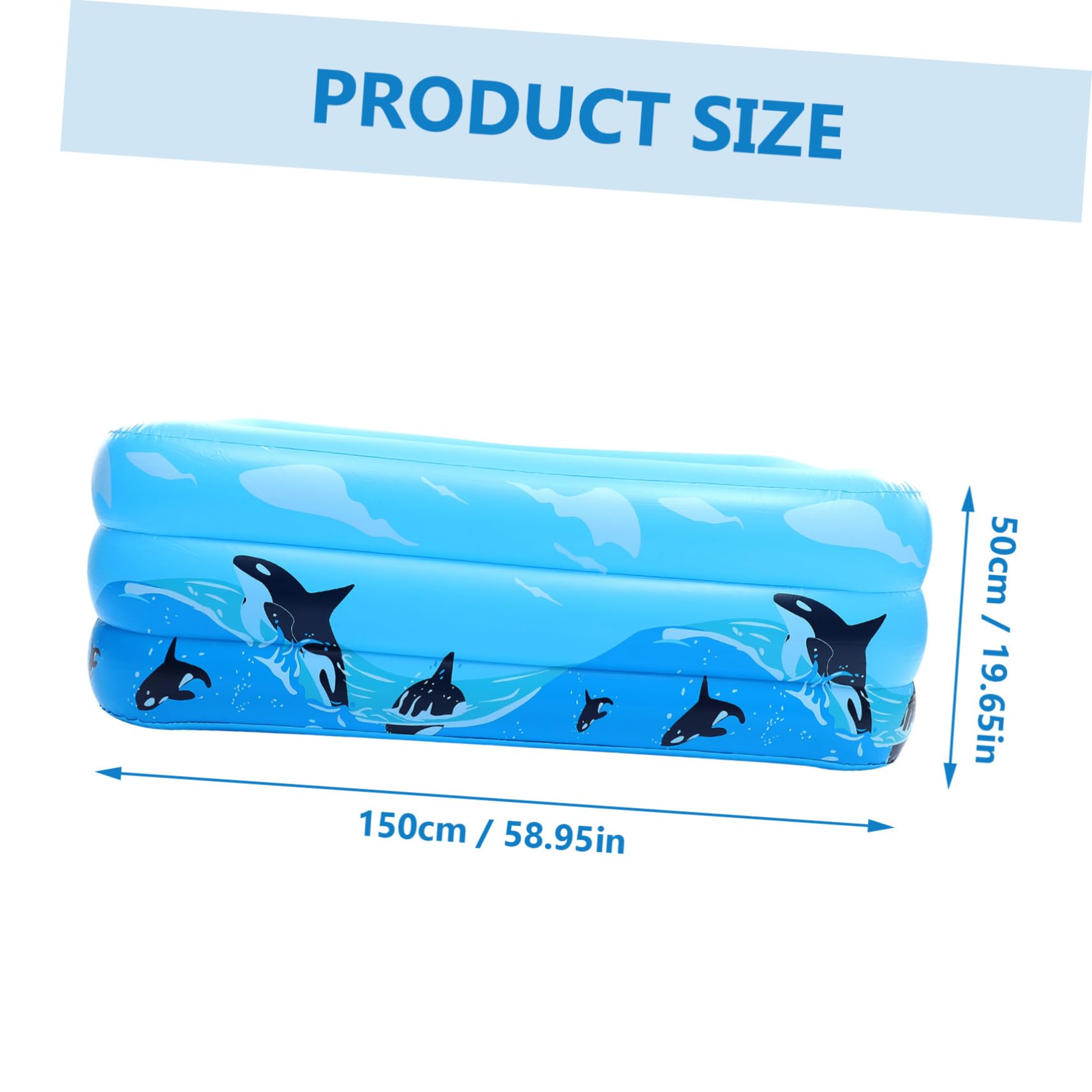 Piscina Infantil Hinchable Azul de PVC, Piscina Doméstica para Niños