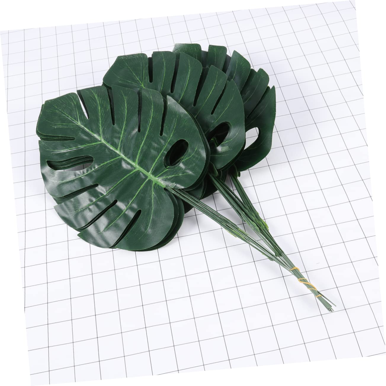PRETYZOOM 40piezas Monstera Artificiales Verdes De Simulación para Decoración del Hogar Plantas Falsas para Arreglos y Ambientación Interior