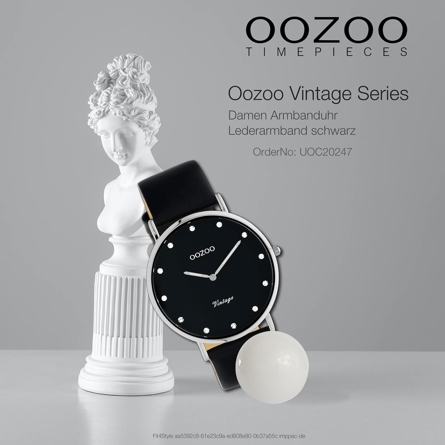 Oozoo Orologio vintage da donna – Orologio da polso da donna con cinturino in pelle 20 mm – analogico da donna