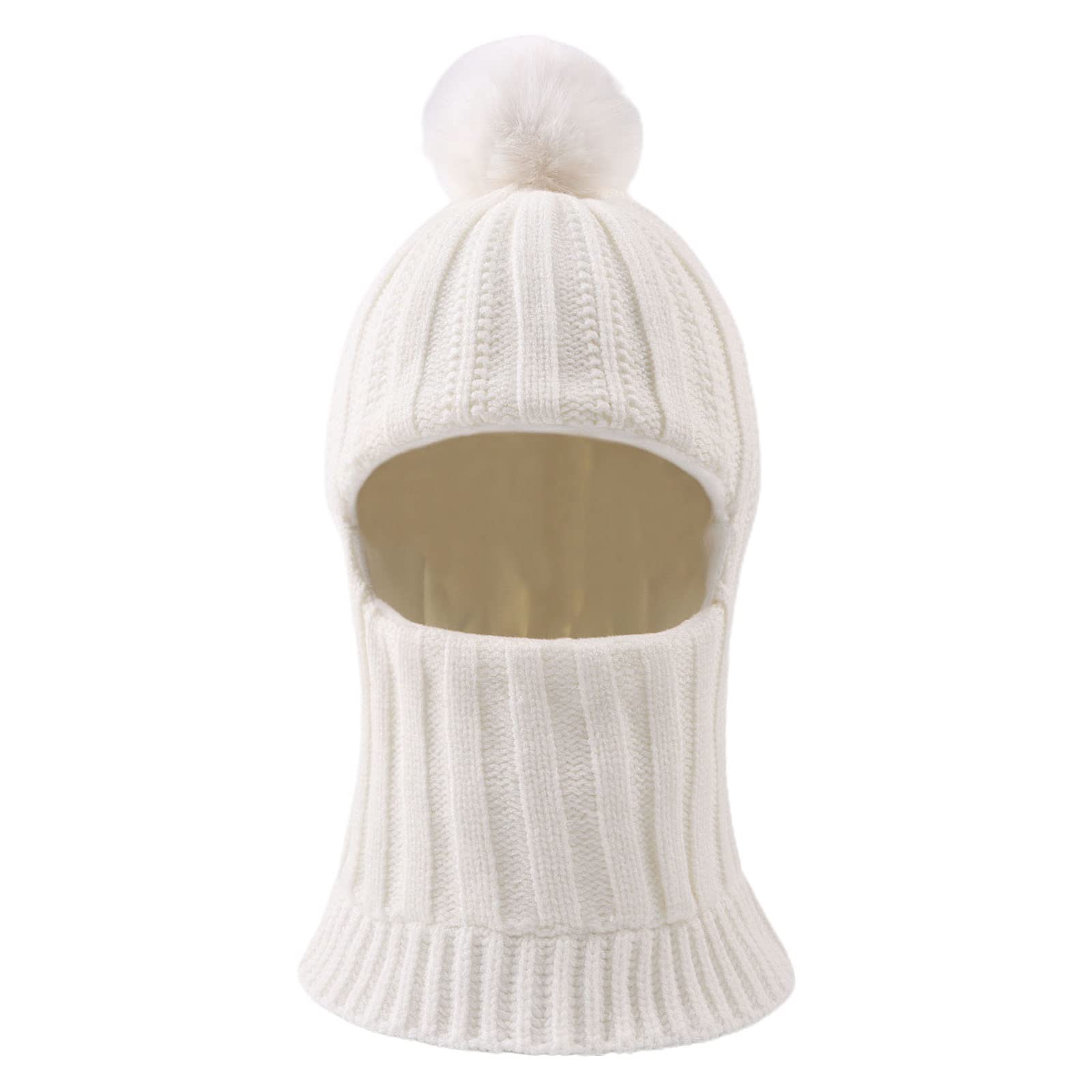 XIAOHAWANG Gorro de Punto con Estrella para bebé, Conjunto de Bufanda, Gorro de Invierno con pompón, Gorro para niño niña, Bufandas con Orejas, Calentador de Cuello de Nieve de 1 a 10 años