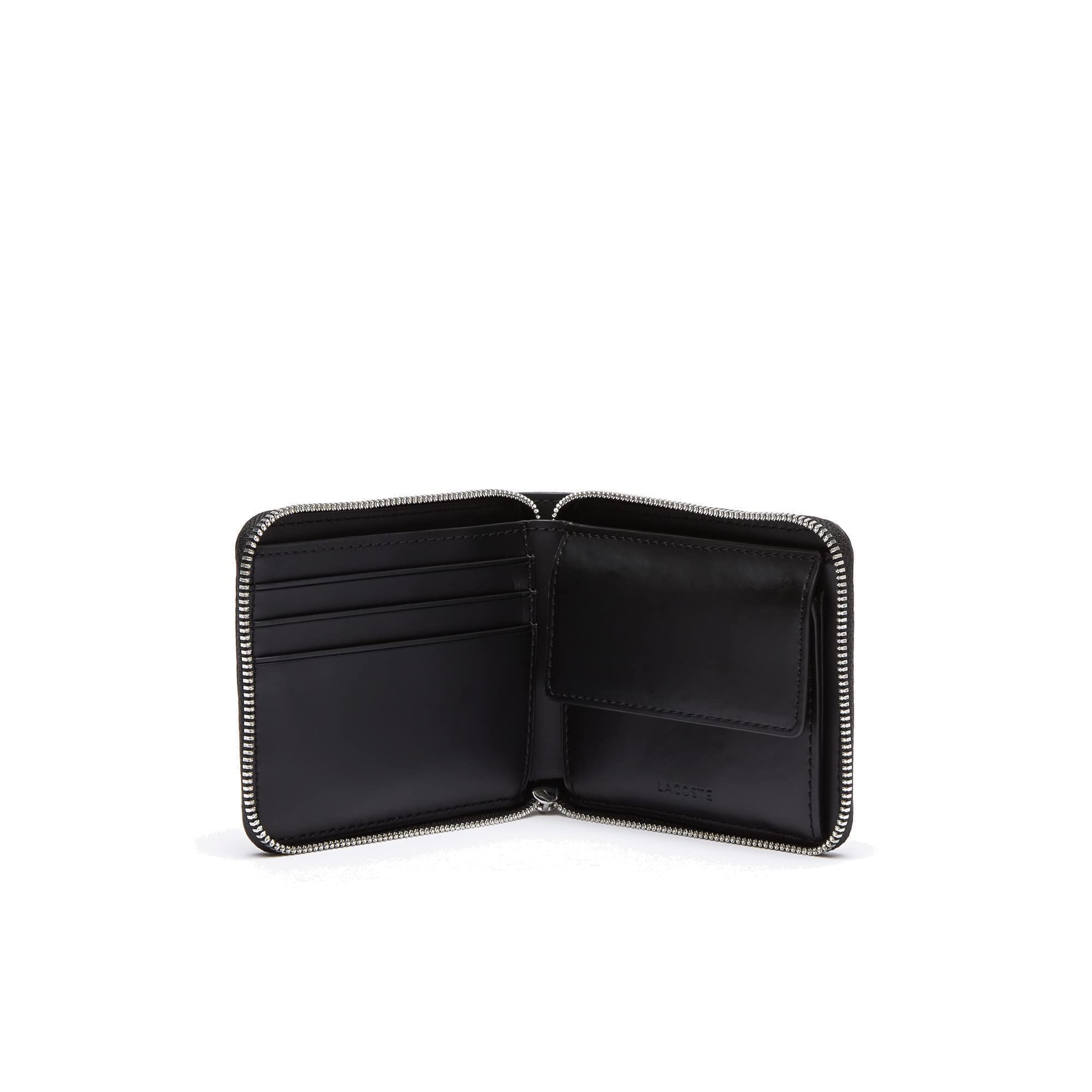 Lacoste Cartera The Blend Hombre Monogram Negro Gris, Monogram Negro Gris, Small