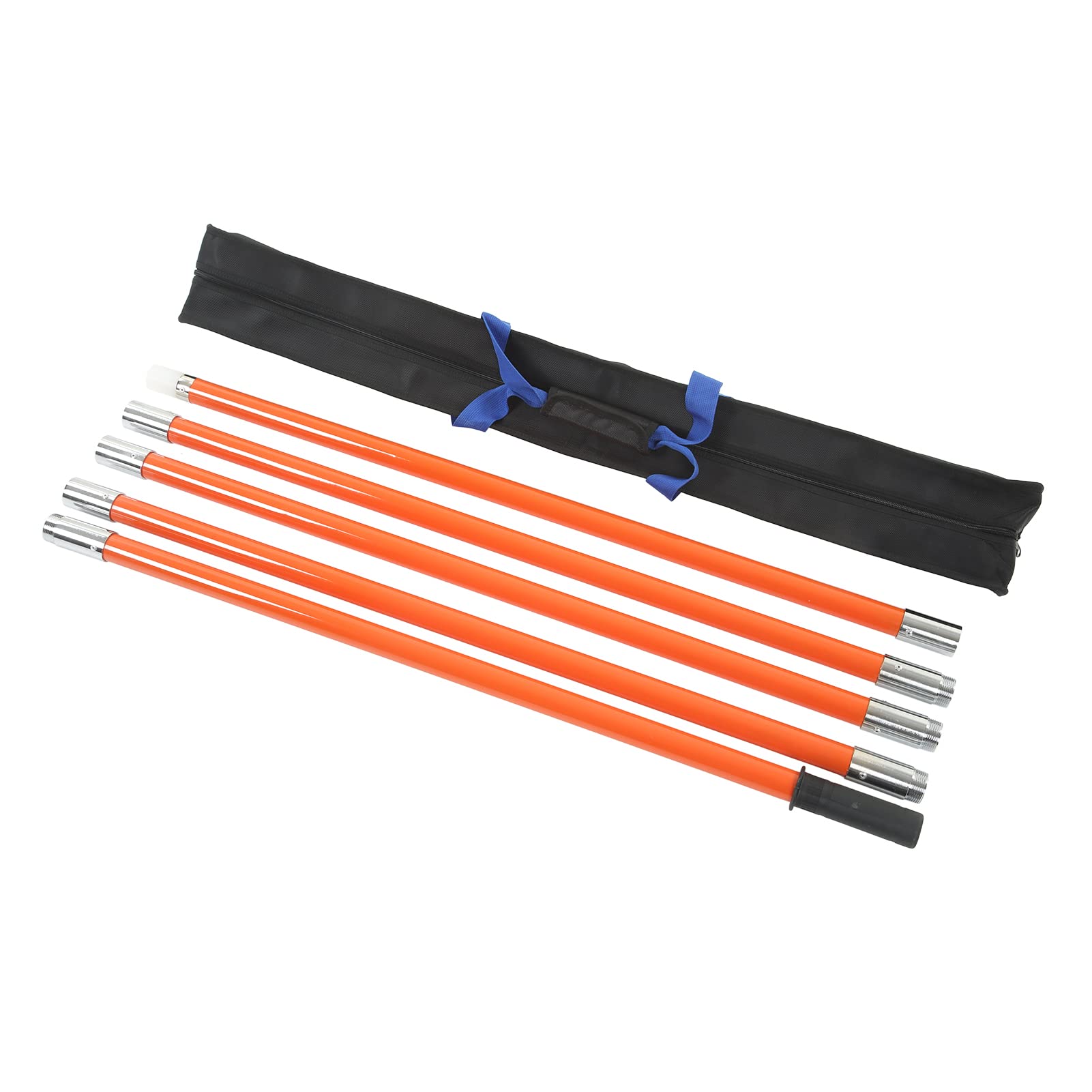 Juego de Varillas Aislantes Telescópicas de 5 Uds con Barras de Extensión Flexibles para Inspecciones de Seguridad, Longitud de 1m a 5m, ABS y Aleación de Aluminio