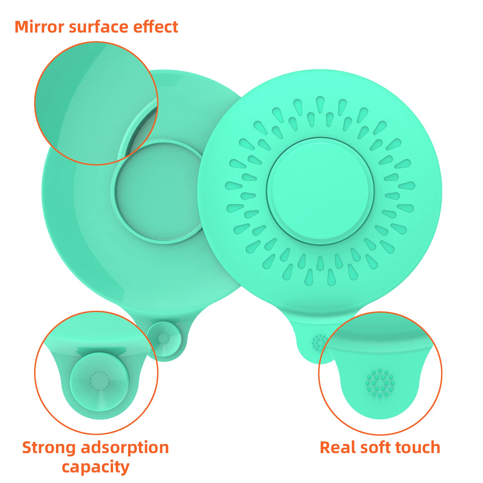 Tappo Di Scarico Universale Tappo Per Vasca Bagno in Silicone Coperchio Per Trappola D'acqua Per Cucina E Bagno, Coperchio Per Scarico A Pavimento Multifunzione Resistente Agli Odori,Verde,2 Pack