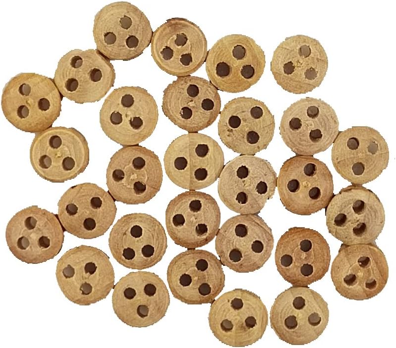 GAWEGM Ship Model Building Kit Accessory - 20pcs Wooden Deadeye Ancient Sailing Boat Model Accessories Ship Model Pulley 6mm