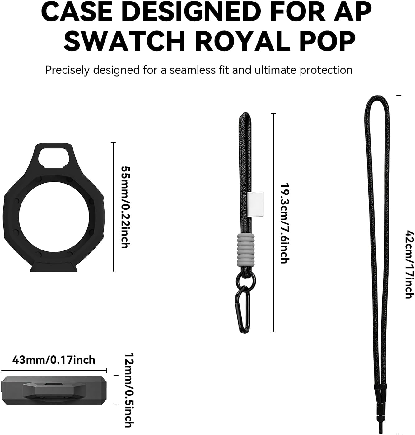 Rugged Case Band Compatible with Swatch Royal Pop Watch Band 3 color image 2