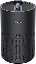 Purivortex Purificadores de ar para casa, filtro de ar HEPA silencioso para pólen, fumaça, poeira, pelos de animais de estimação, odor, cabelo, capas de até 2,5 metros quadrados (modelo: AC400 preto