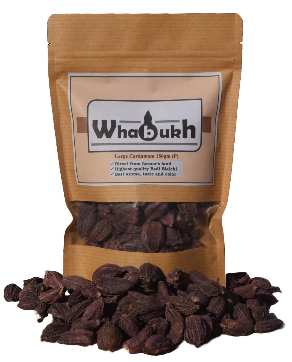 WHABHUK- Black large cardamom, Badi elaichi (direct from farm), 150gm (Premium) (B0BDRWWKR6) Amazon Price History, Amazon Price Tracker