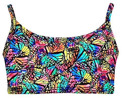 Image of City Threads Girls Bikini Top Only UPF 50+, Bathing Suit Top for Girls, Made in the USA