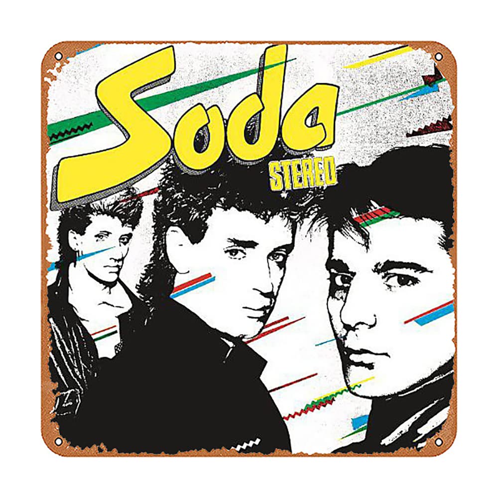 WASEK Soda Stereo Soda Stereo Musical Bar Pub Cafe Wall Kitchen Bathroo Poster Karaoke Retro Decor Art 12x12 inch