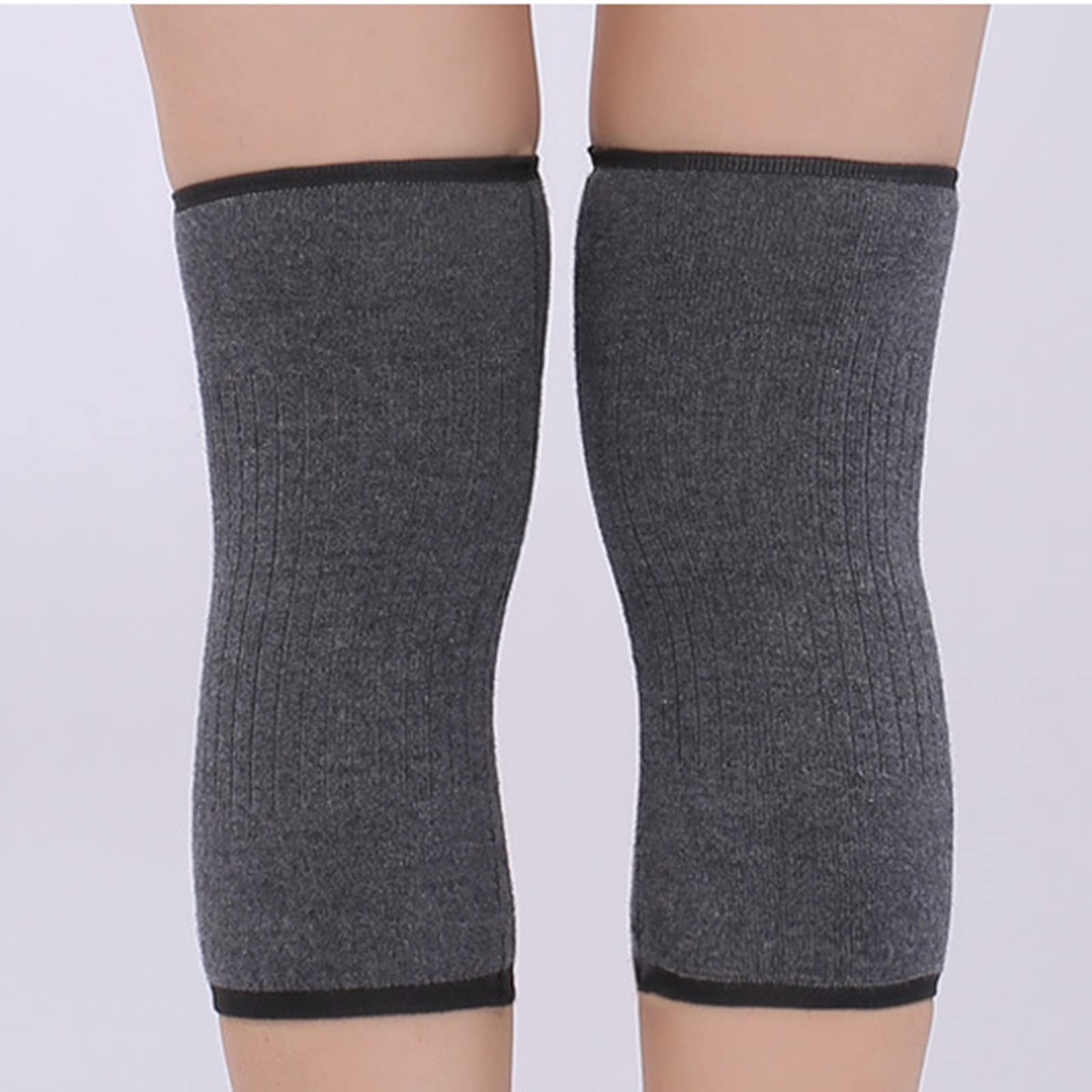 Ginocchiera in lana cashmere unisex ginocchiere unisex in lana calda ginocchiere elastiche Ginocchiere sportive leggere calde protezioni per ginocchio per danza sport all'aria aperta (grigio)