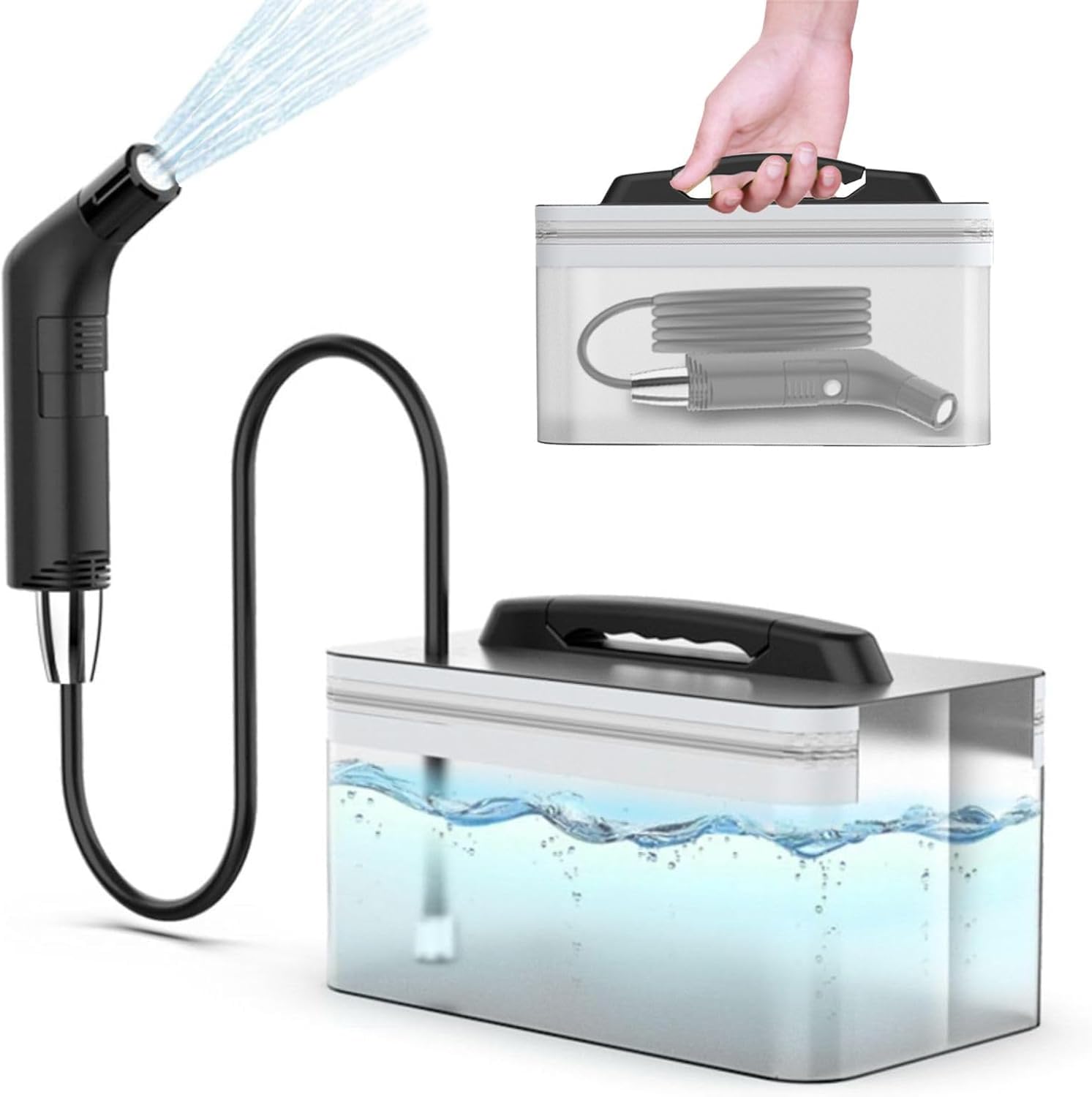 Auxpals Portable Travel Bidet, Handheld Soft Pressure Sprayer for Bathroom, rv Car and Outdoor Camping