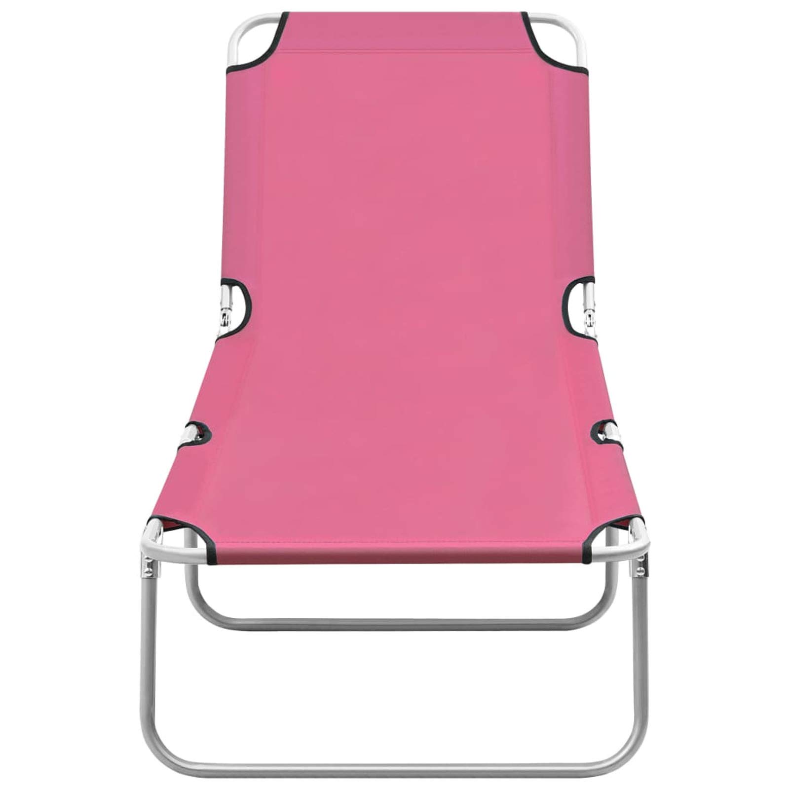 ZEYUAN Klappbare Sonnenliege, Balkonliege, Gartenliege, Sonnenbett Outdoor, Gartenliegestühle, Freizeitliege, Strandliege, Gartenmöbel, Himmelsliege,Stahl und Stoff Rosa