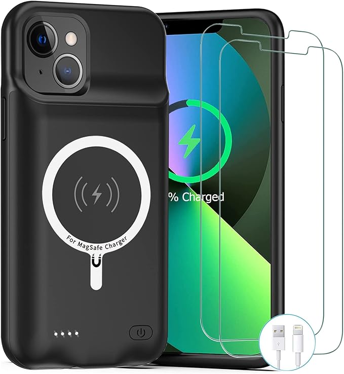 Battery Case for iPhone 13, [Upgraded] 10000mAh Rechargeable Portable Charging Case