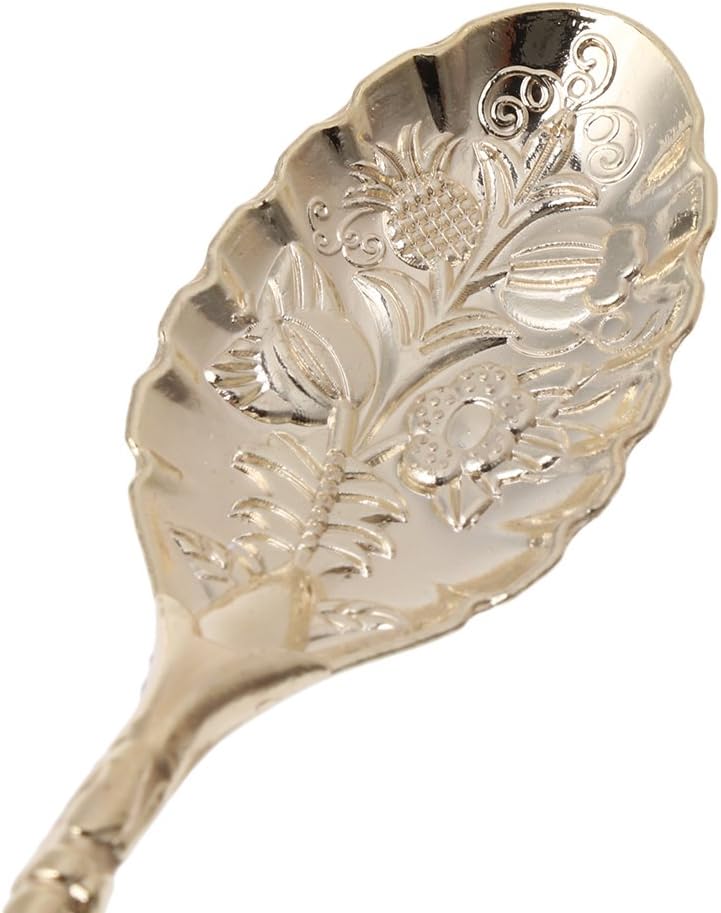 Hot Royal Luxury Vintage for Carved Coffee Tea Ice Cream Scoop Spoon Carved Spoons Curved for Elderly Set for Special Needs Toddler Feeding for Adults Ice Cream Tea