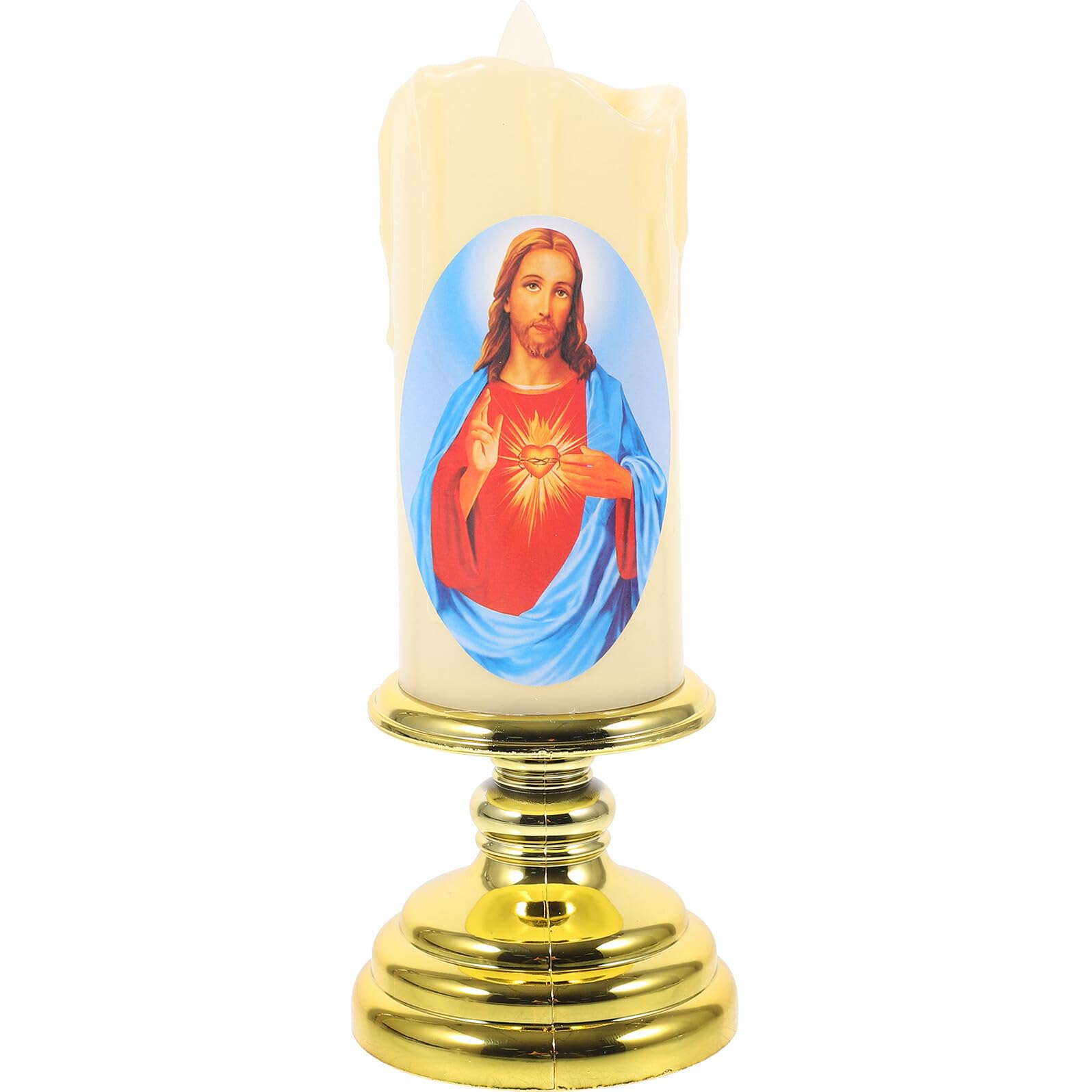 Vela LED sin llama católica para altar religioso en casa 8