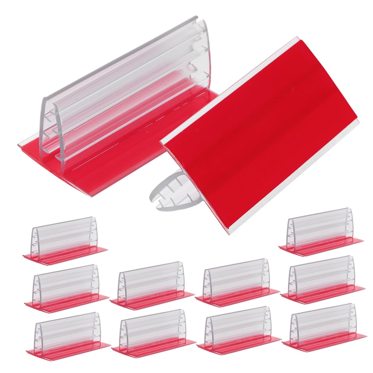 Cabilock 30pezzi Porta Targhette in Pvc Autoadesivi Divisori Per Scrivania Supporti Per Cartelli Piccoli Per Etichette Biglietti Ricevute e Uso