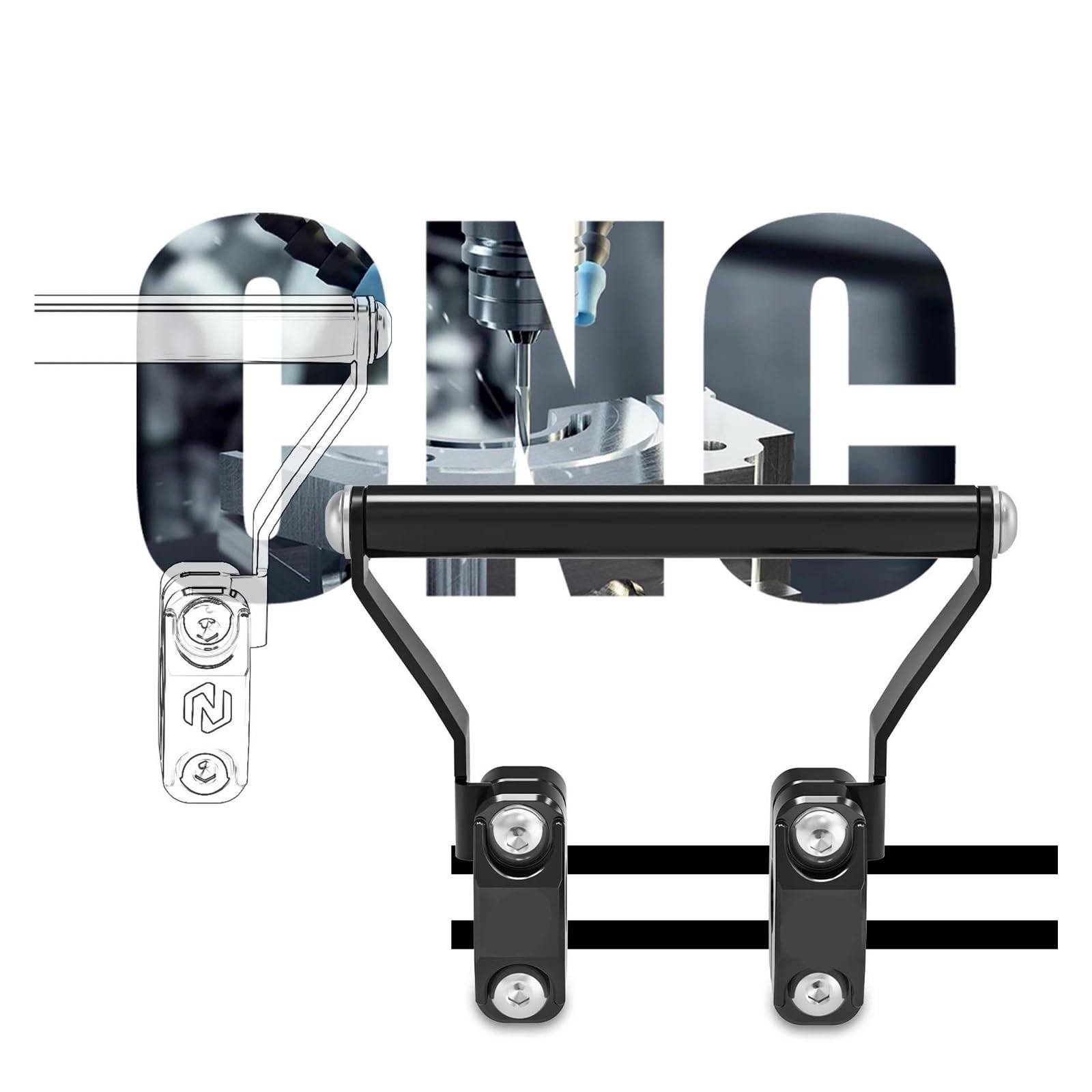 Support de Navigation pour Moto pour Yamaha pour Tenere 700/pour XTZ700 2019-2024 Édition Rallye 2020-2024 Support De Navigateur GPS Moto Surélevé