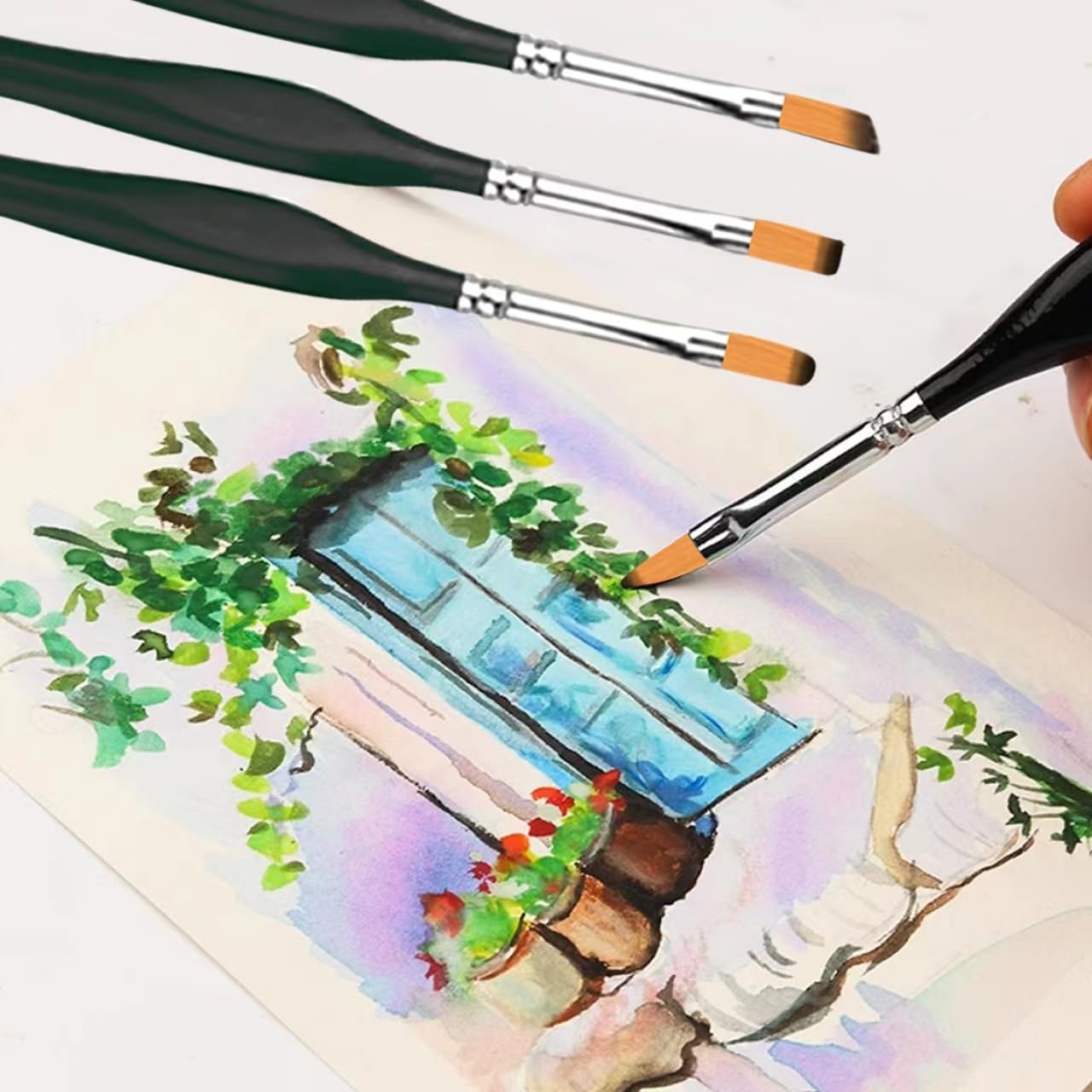 Voarge Pinselset 11-teilig - Feine Detailpinsel Für Acryl & Aquarell