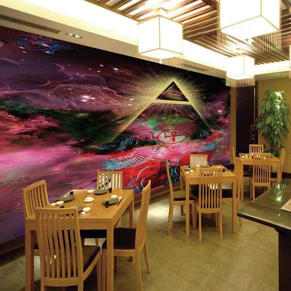 Fotomurale 3D Murale Autoadesivo Viola Cielo Stellato Paesaggio Camera Dei Bambini Bar Ufficio Soggiorno Ristorante Negozio Di Abbigliamento Corridoio Hotel Decorazione Della Parete Arte 400x280 cm