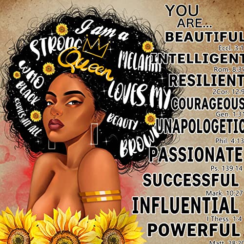 IAGM African American Women's Tote - Black Woman Satchel Bag - Afro Handbag