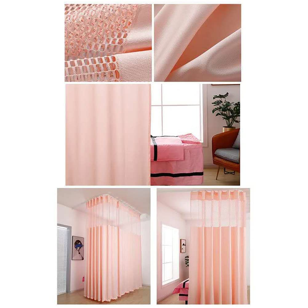 Artiz Tenda Divisoria Sospesa A Pieghe Pinch Schermo Divisorio Per La Privacy Rosa 4.5x2.7m Ospedale Clinica Laboratorio Centro Benessere