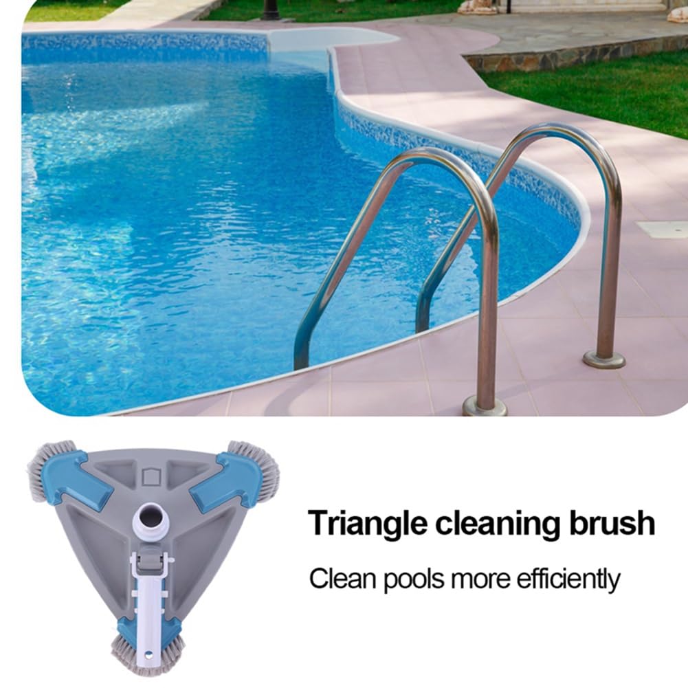 Luejnbogty Vacuum Cleaner Triangular Pool with Side Brush Suction Brush Cleaner Swimming Pool Cleaning Tools Supplies